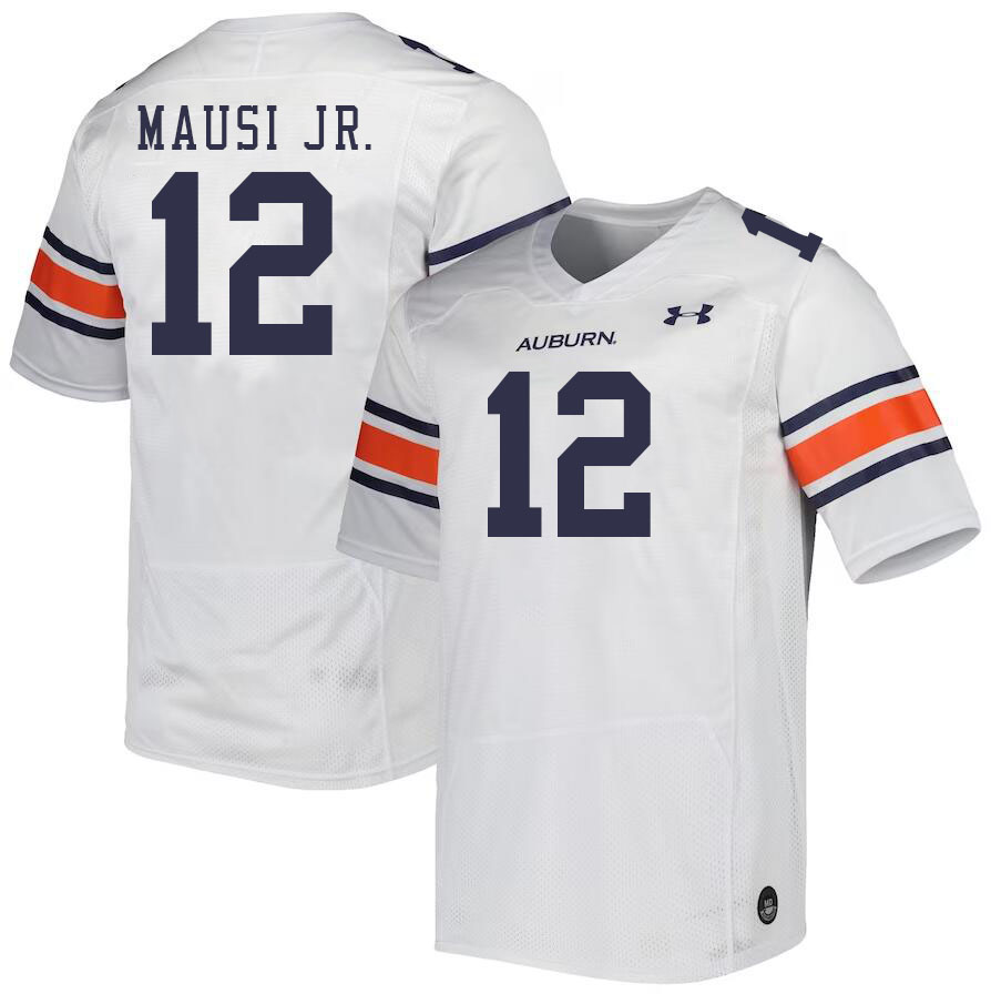 Men #12 Dorian Mausi Jr. Auburn Tigers College Football Jerseys Stitched-White